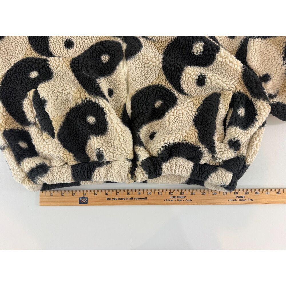Urban Outfitters Yin Yang Sherpa Fleece Jacket Womens XS Full Zip Cropped - Picture 9 of 12